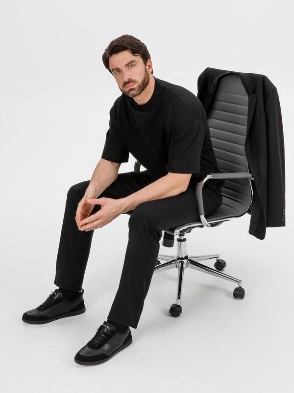 Футболка оверсайз Big Boss, черная арт.18403.30