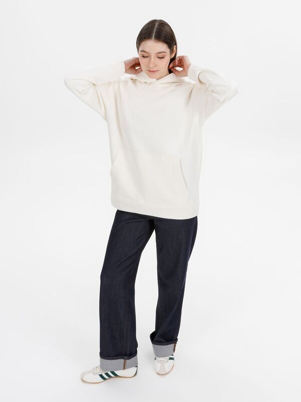 Худи оверсайз унисекс Snuggie, молочно-белое арт.18405.60