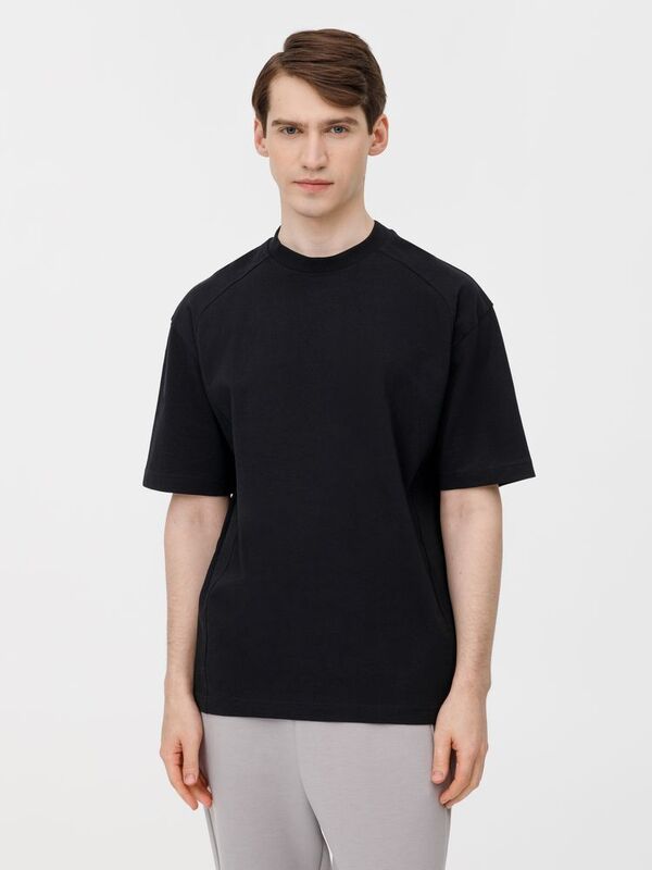 Футболка оверсайз унисекс Sideline, черная арт.18406.30