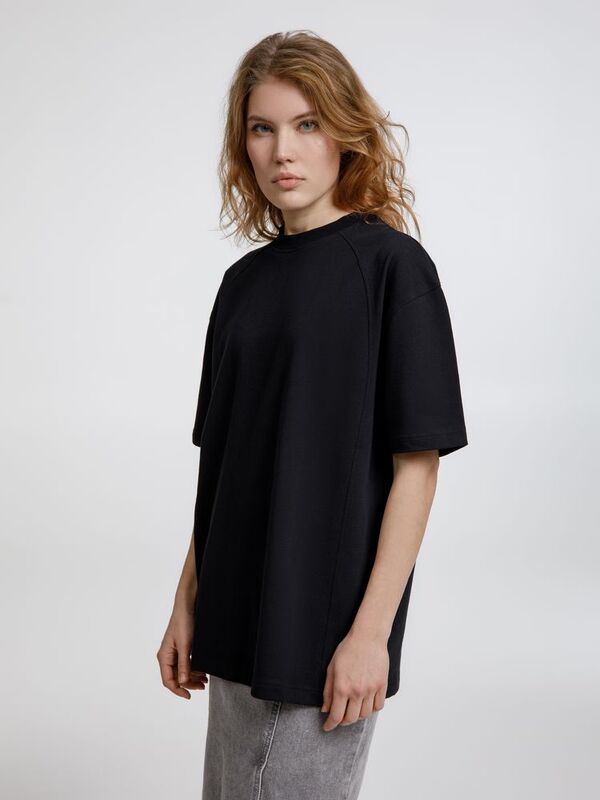 Футболка оверсайз унисекс Sideline, черная арт.18406.30