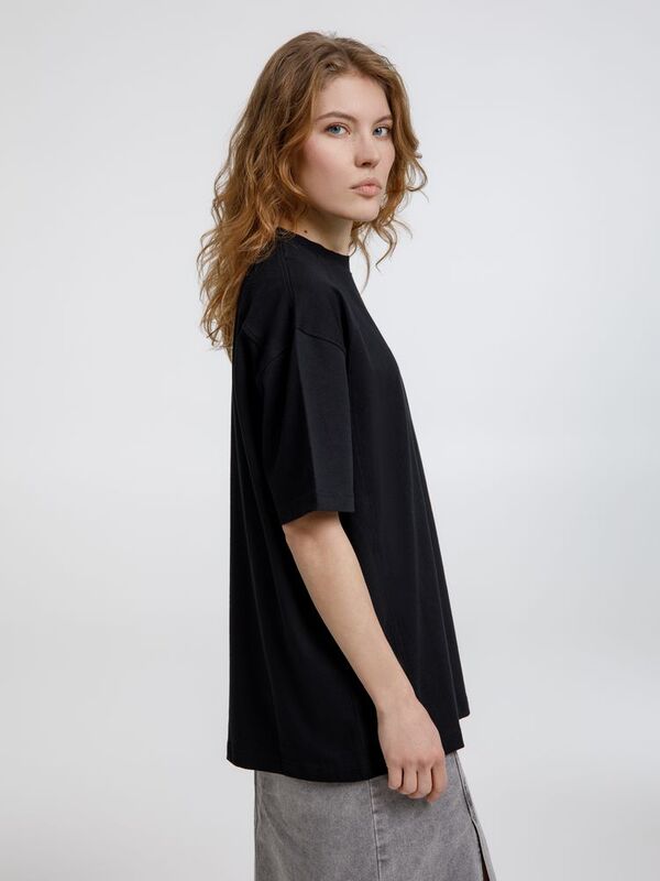 Футболка оверсайз унисекс Sideline, черная арт.18406.30