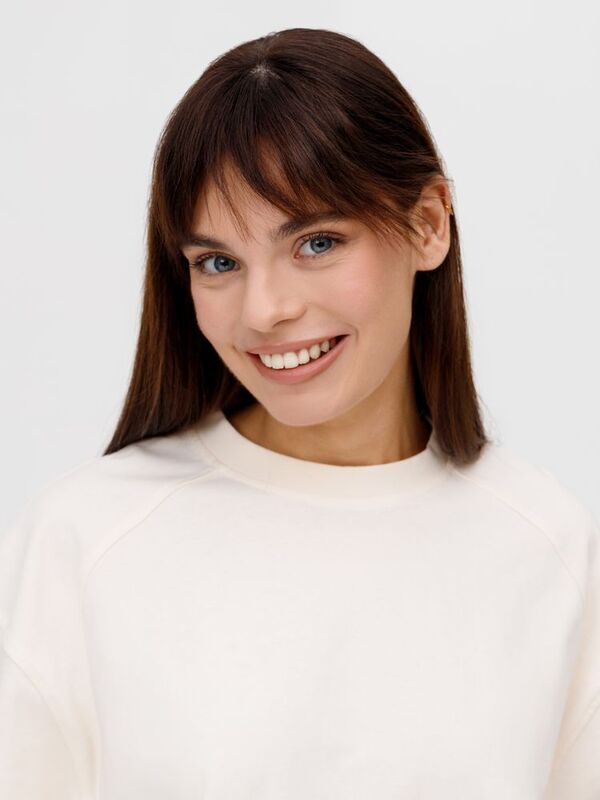 Футболка оверсайз унисекс Sideline, молочно-белая арт.18406.60