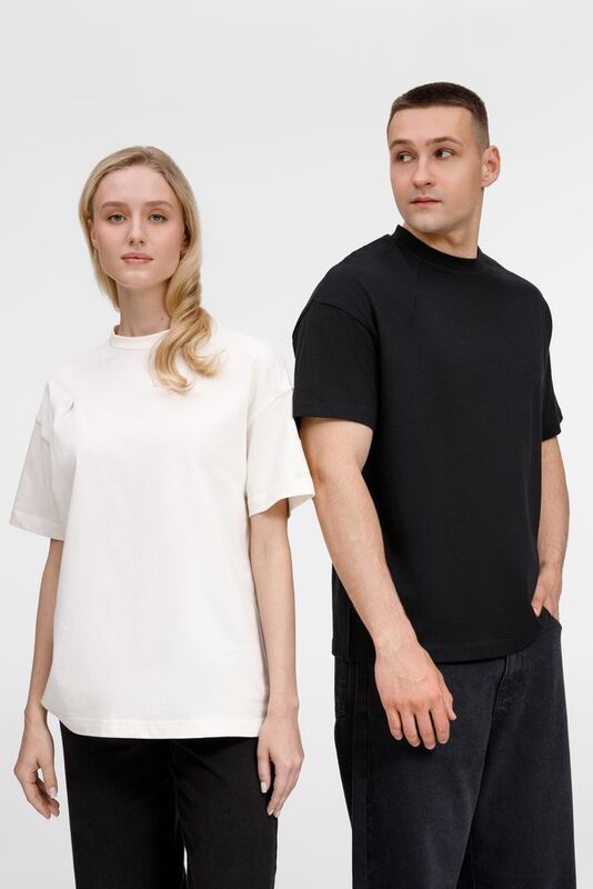 Футболка оверсайз унисекс Sinkopa, молочно-белая арт.18408.60