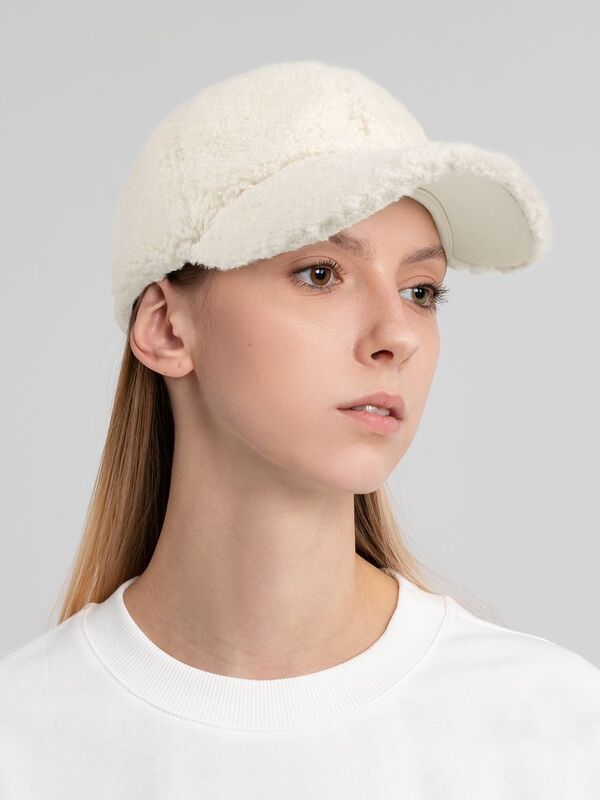 Бейсболка Oblako, утепленная, молочно-белая арт.16834.60