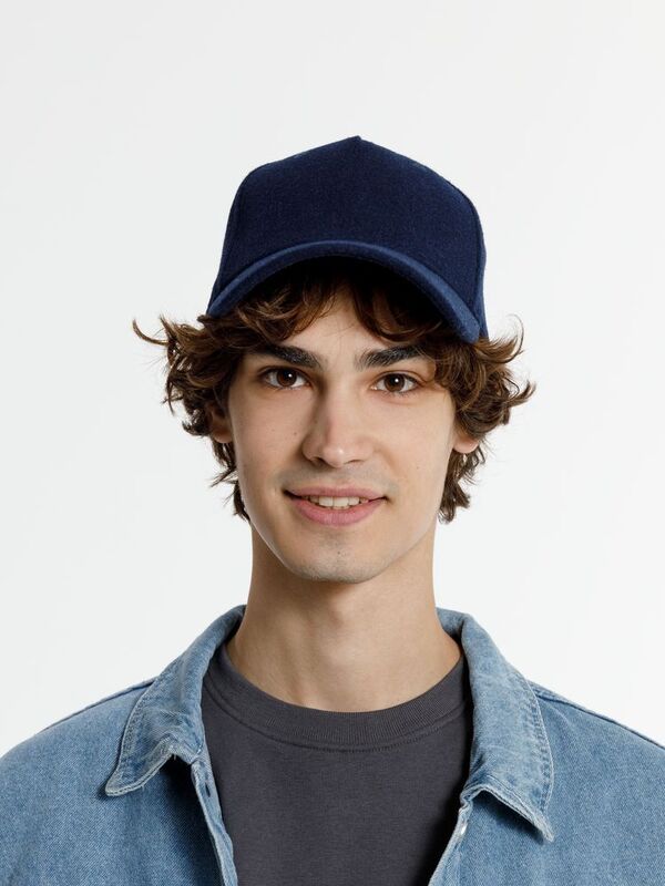 Бейсболка Woolridge, темно-синяя арт.16884.40