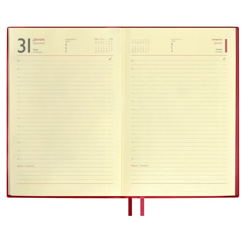 Ежедневник Merida, датированный, красный арт.18291.50