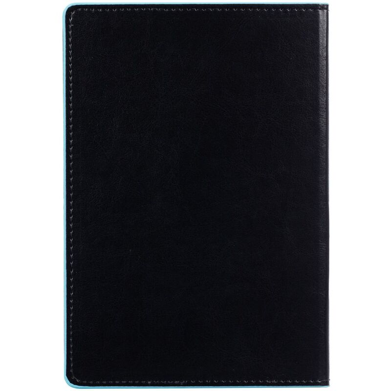 Ежедневник Alanis, недатированный, черный с голубым арт.18299.14