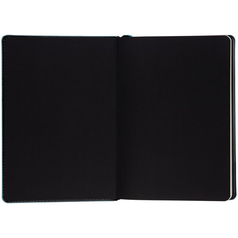 Ежедневник Alanis, недатированный, черный с голубым арт.18299.14