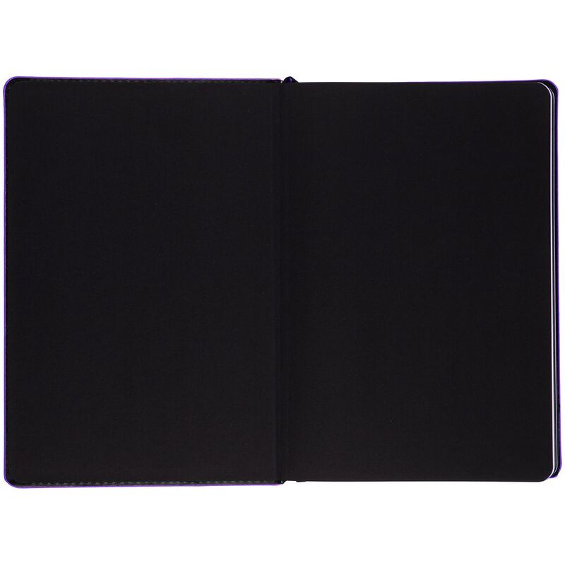 Ежедневник Alanis, недатированный, черный с фиолетовым арт.18299.37