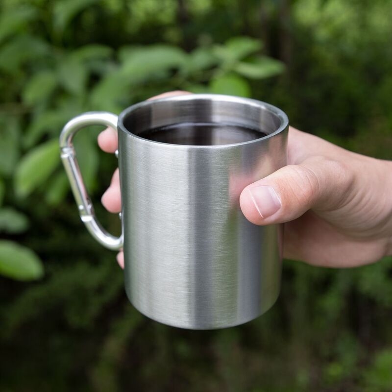 Кружка Trek, с серебристой ручкой-карабином арт.63011.10