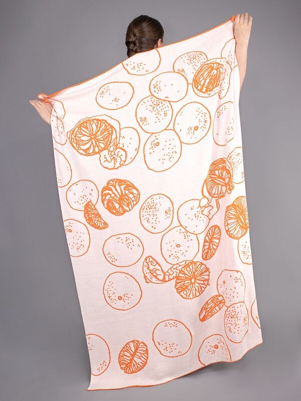 Плед Citrion, оранжево-белый арт.20147.20