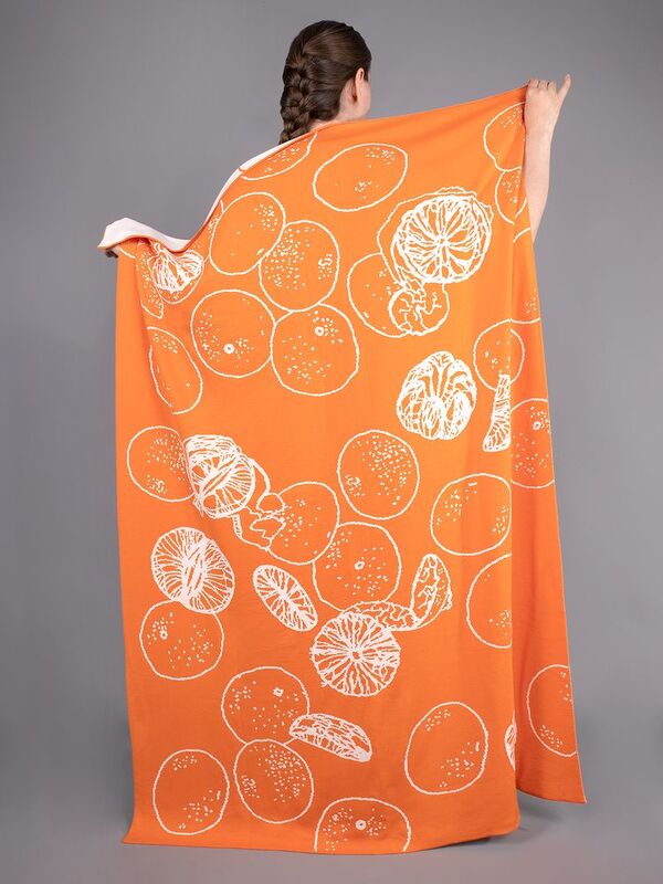 Плед Citrion, оранжево-белый арт.20147.20