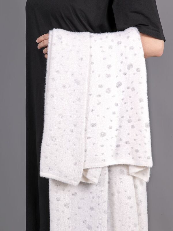 Плед Snowspot Fluffy, белый с люрексом арт.20149.60