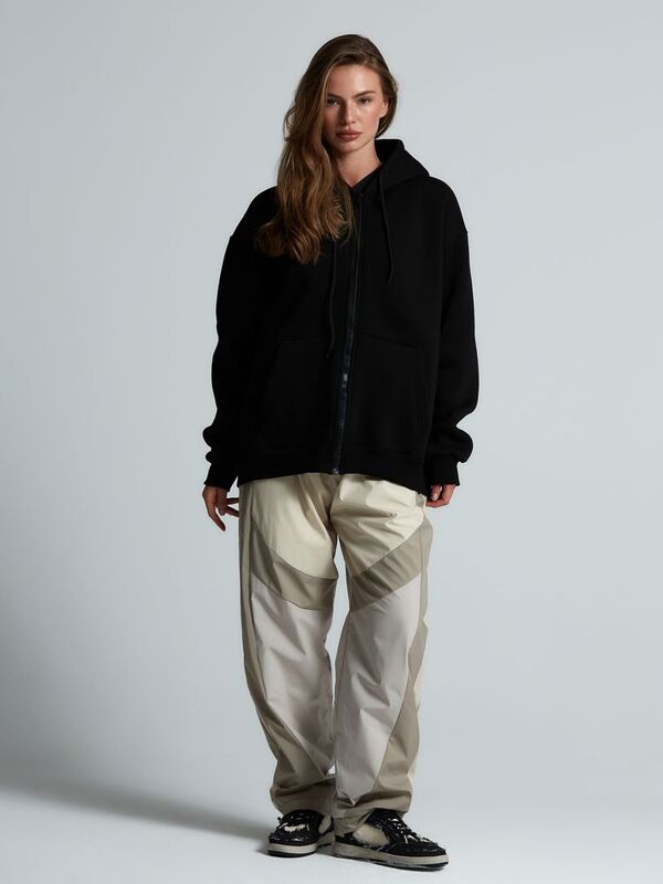 Толстовка унисекс оверсайз Zippy, черная арт.16883.30