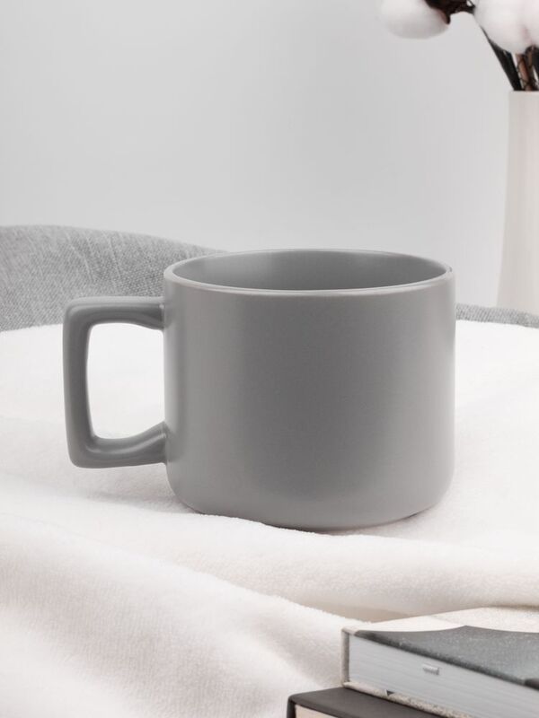 Чашка Jumbo в коробке матовая, светло-серая арт.31114.11