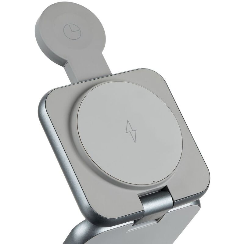 Складная станция беспроводной зарядки Terza, серебристая арт.16930.10