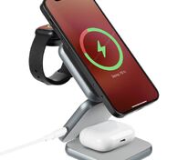 Складная станция беспроводной зарядки Terza, серебристая арт.16930.10