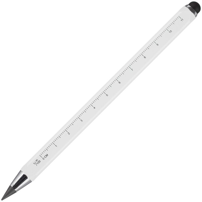 Вечный карандаш Quarta со стилусом и уровнем, белый арт.17690.60