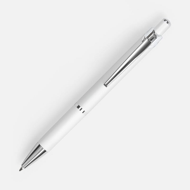 Ручка шариковая Chromos Soft Touch, белая арт.17694.60