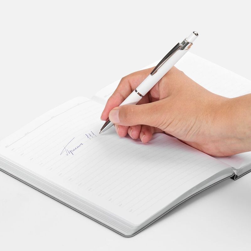 Ручка шариковая Chromos Soft Touch, белая арт.17694.60