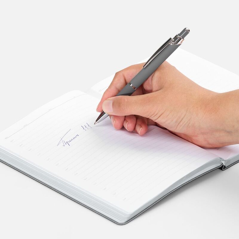 Ручка шариковая Chromos Soft Touch, серая арт.17694.10