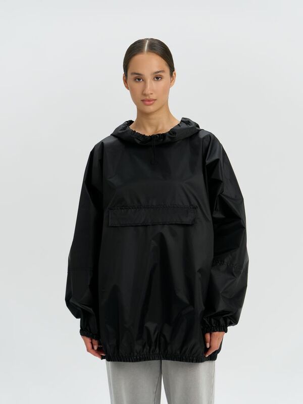Дождевик-анорак Alatau, укороченный, черный, единый размер арт.16881.30