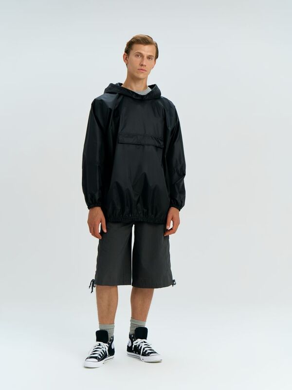 Дождевик-анорак Alatau, укороченный, черный, единый размер арт.16881.30
