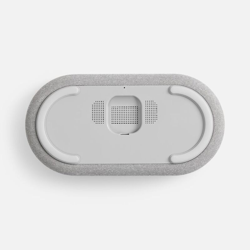 Колонка с часами и беспроводной зарядкой Veske ver.2, серая арт.16849.10