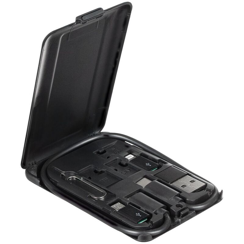 Органайзер с беспроводной зарядкой и набором адаптеров Octopod, черный арт.16877.30