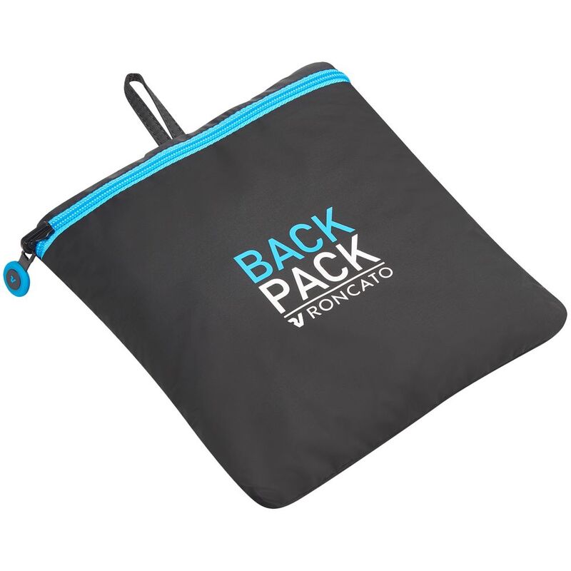 Складной рюкзак Compact Neon, черный с голубым арт.16852.34