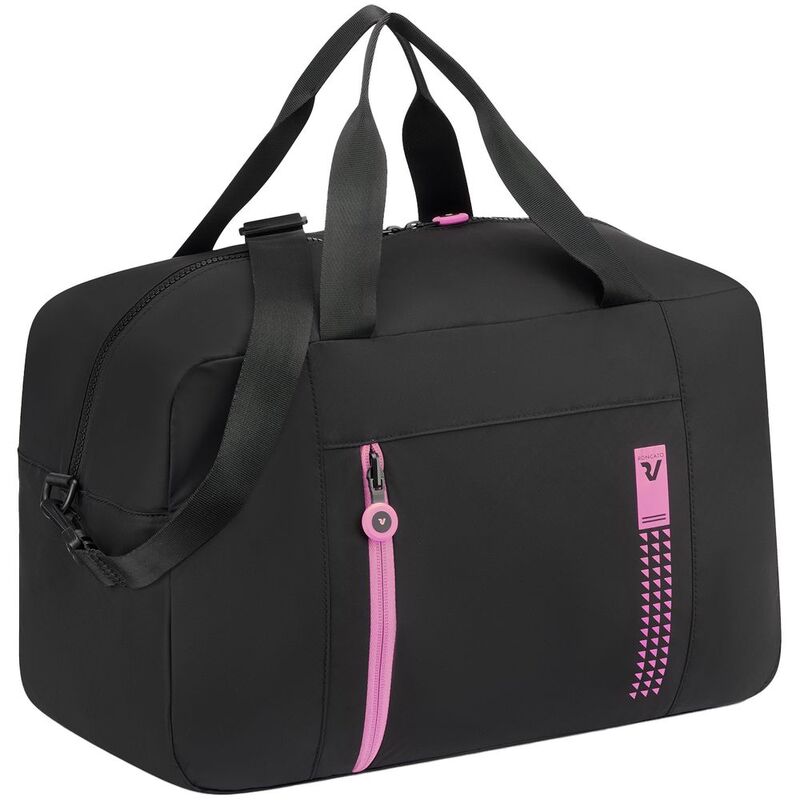Сумка дорожная Compact Neon, черная с розовым арт.16863.34