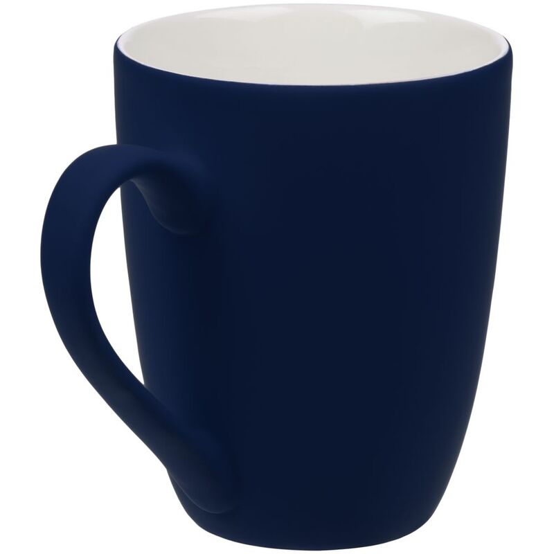 Кружка Good Morning с покрытием софт-тач, ver.2, темно-синяя арт.17653.43