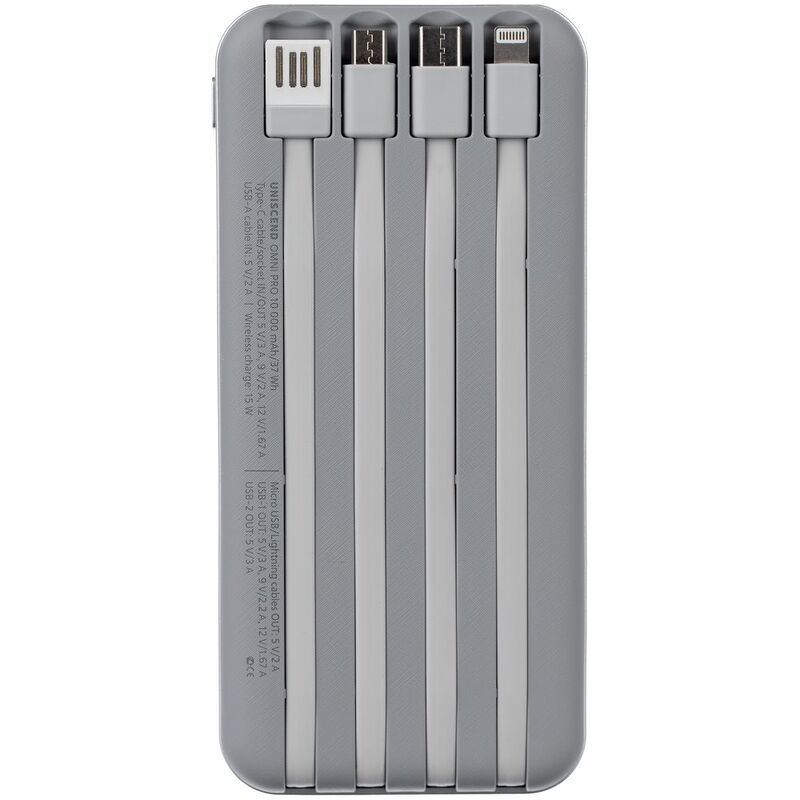 Внешний аккумулятор Omni Pro 10000 мАч, серый арт.25007.10