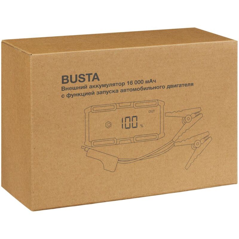Аккумулятор с запуском двигателя Busta 16000 мАч, черный арт.25777.30