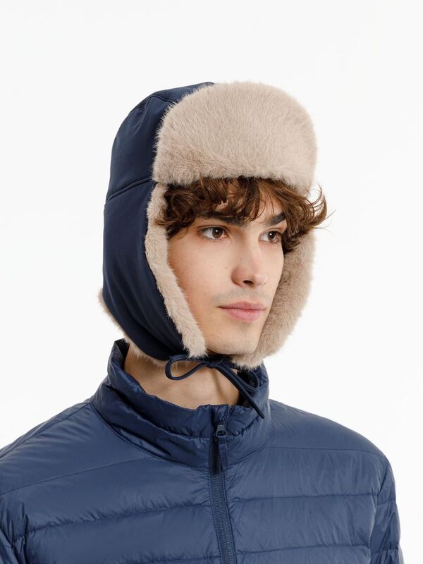 Шапка-ушанка Wasa, темно-синяя арт.17814.40