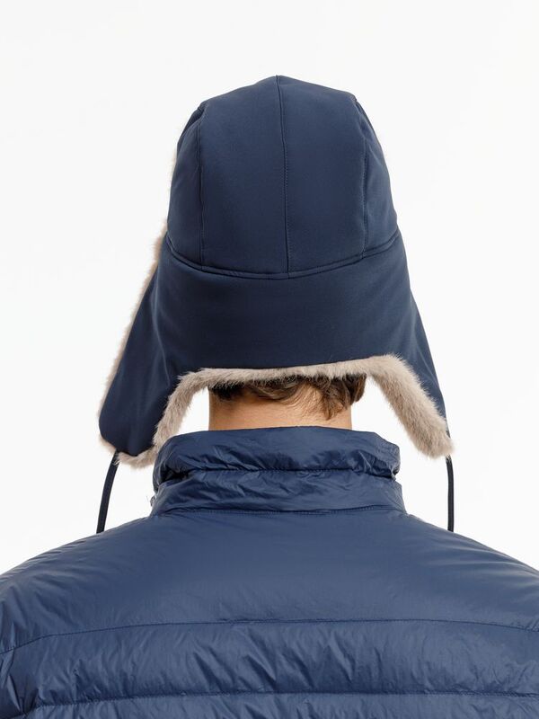 Шапка-ушанка Wasa, темно-синяя арт.17814.40