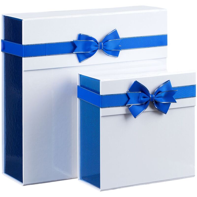 Коробка складная Gallant, M, белая с синим арт.24029.64