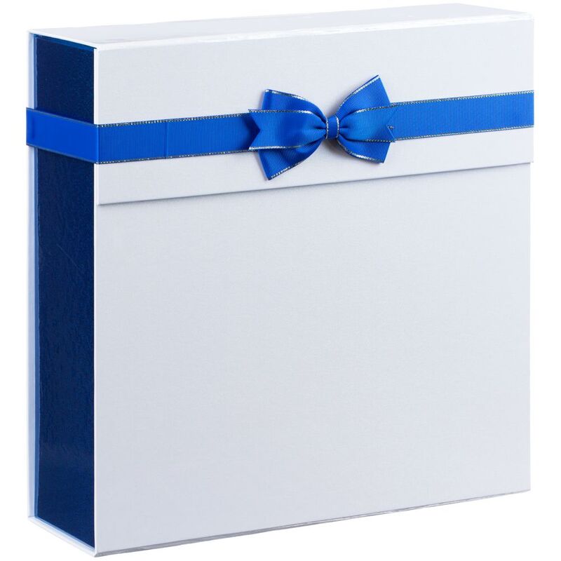 Коробка складная Gallant, L, белая с синим арт.24030.64