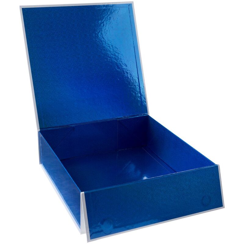 Коробка складная Gallant, L, белая с синим арт.24030.64