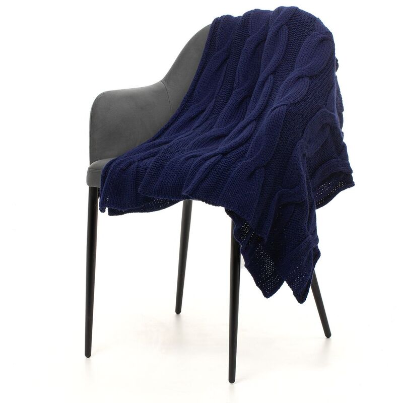 Плед Snefald, темно-синий арт.17766.41