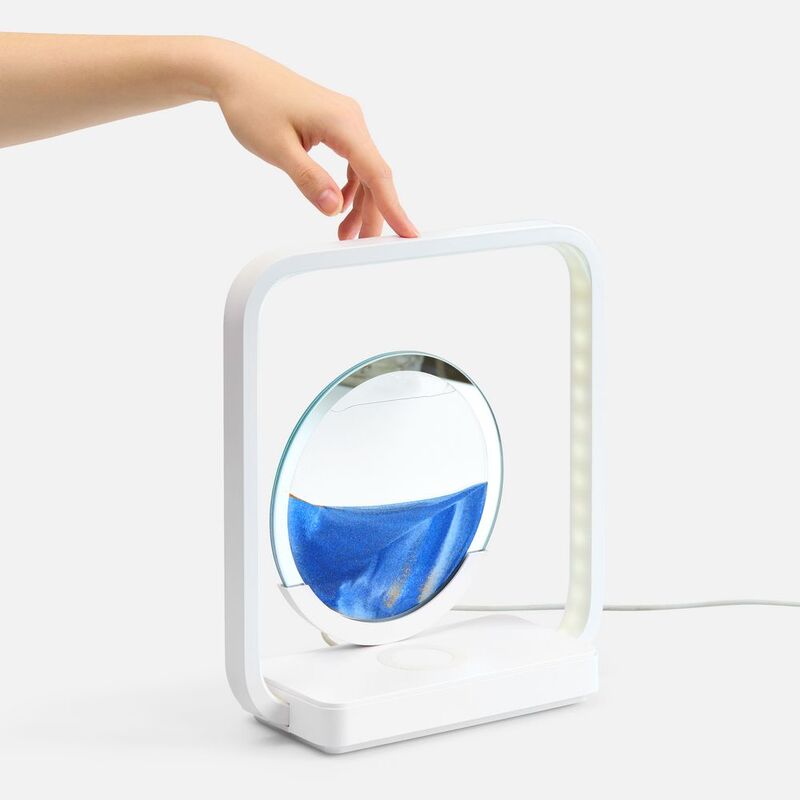 Интерьерный светильник с беспроводной зарядкой Sandflow, белый арт.17279.60