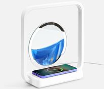 Интерьерный светильник с беспроводной зарядкой Sandflow, белый арт.17279.60