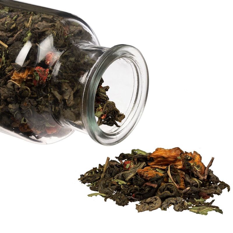 Чай &laquo;Сокочай&raquo;, мини, зеленый с соком ананаса, с кусочками ананаса, клубникой и мятой арт.16440.06