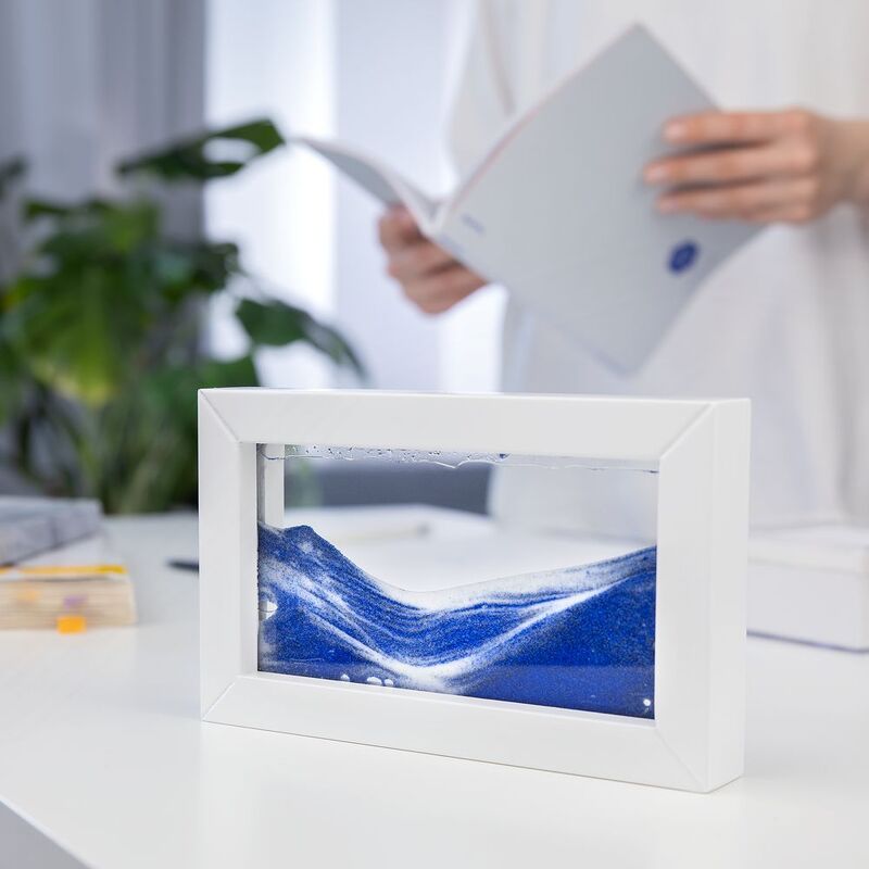 Песочная картина-антистресс Zenscape, белая с синим арт.20243.64