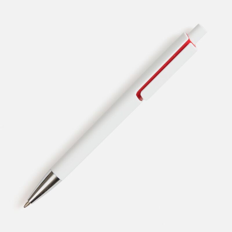 Ручка шариковая Dominanta, белая с красным арт.20028.65