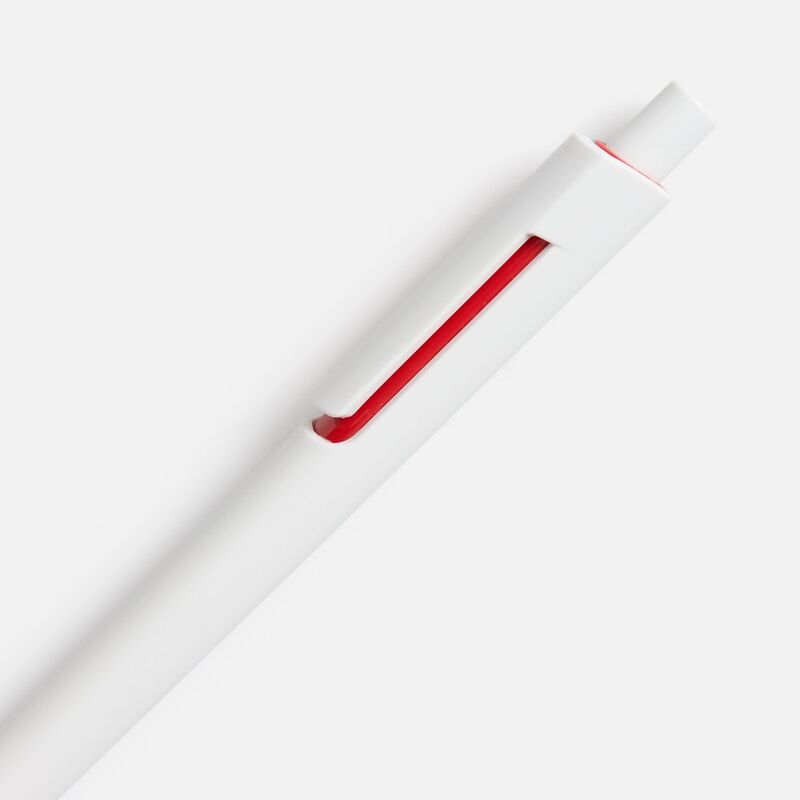 Ручка шариковая Dominanta, белая с красным арт.20028.65