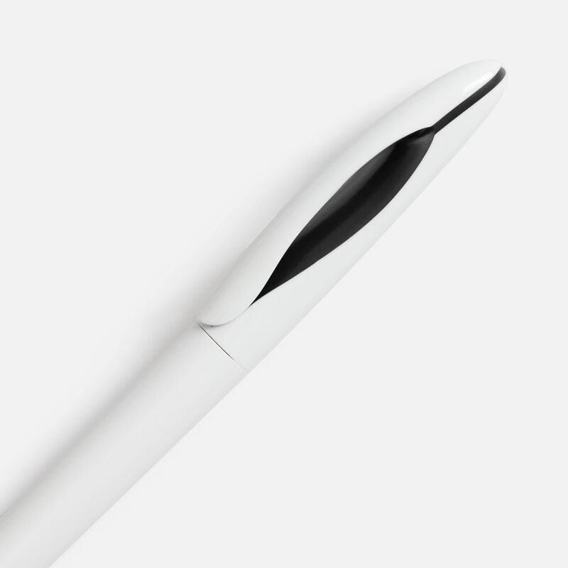 Ручка шариковая Nave, белая с черным арт.20030.63