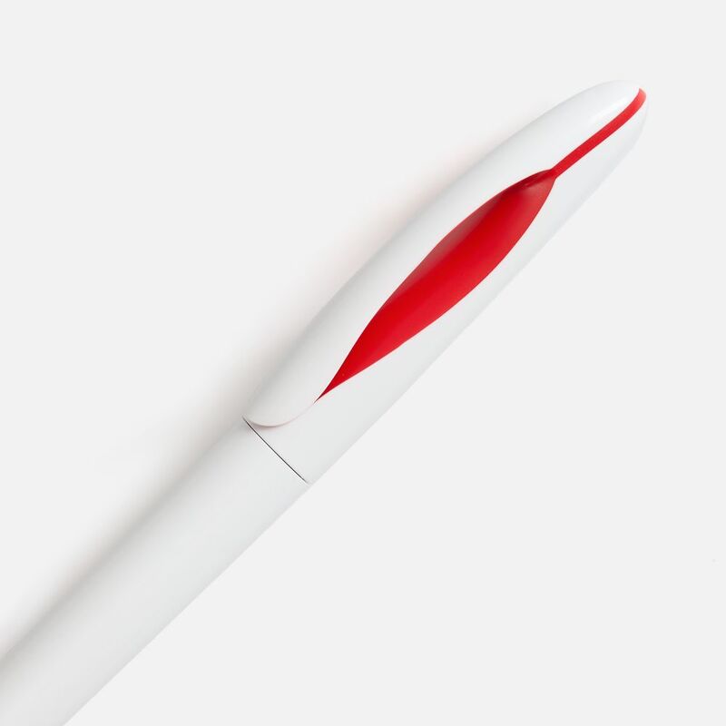 Ручка шариковая Nave, белая с красным арт.20030.65