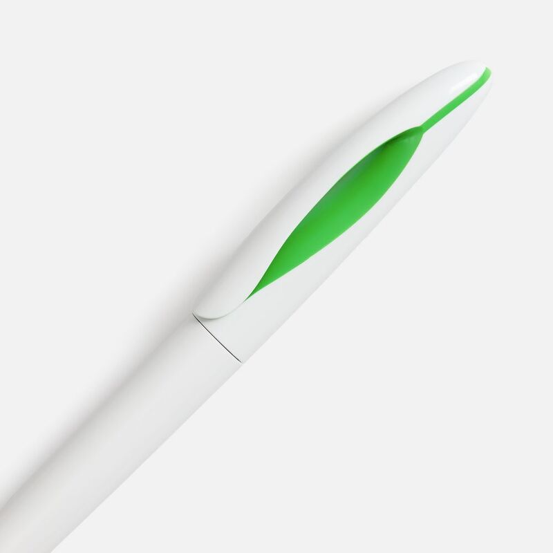 Ручка шариковая Nave, белая с зеленым арт.20030.69