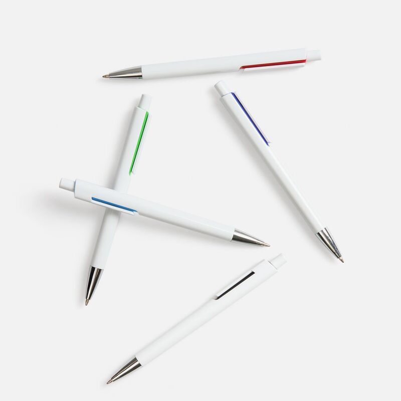 Ручка шариковая Dominanta, белая с темно-синим арт.20028.64